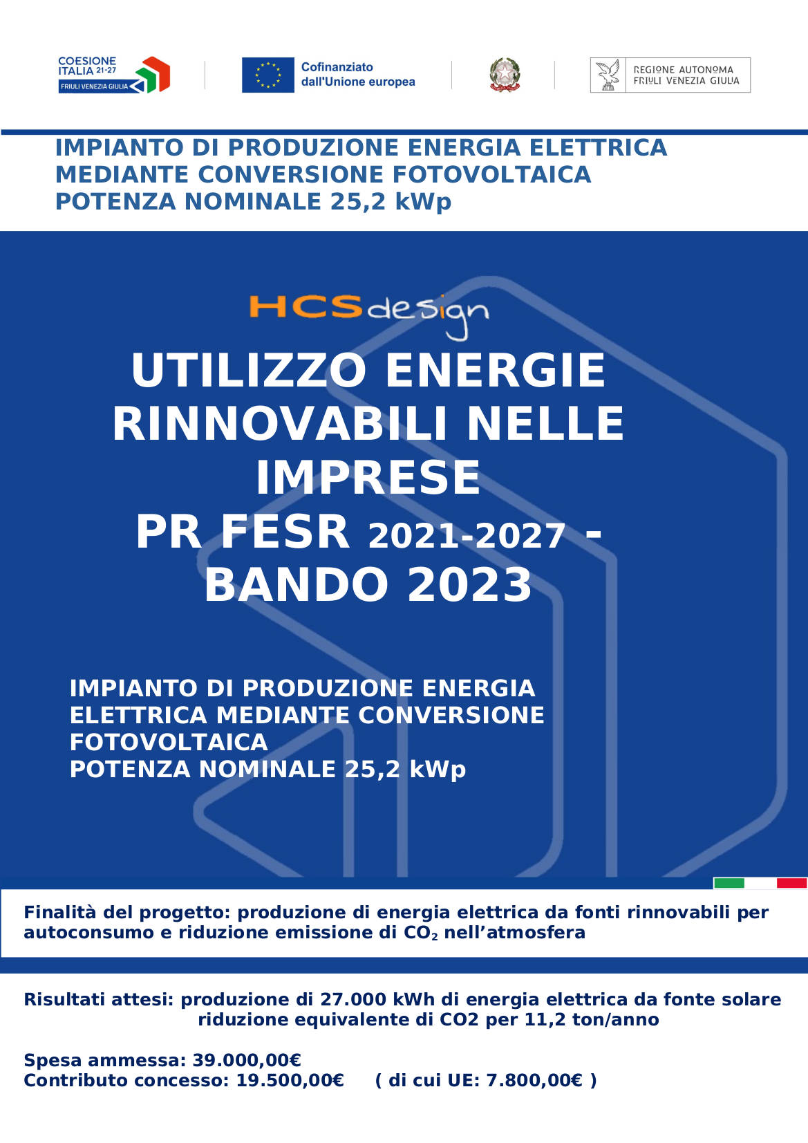 HCSdesign S.r.l.- PR FESR 2021-2027